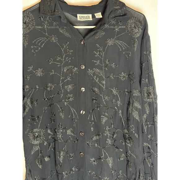 Chicos Embellished Blouse - Picture 3 of 6